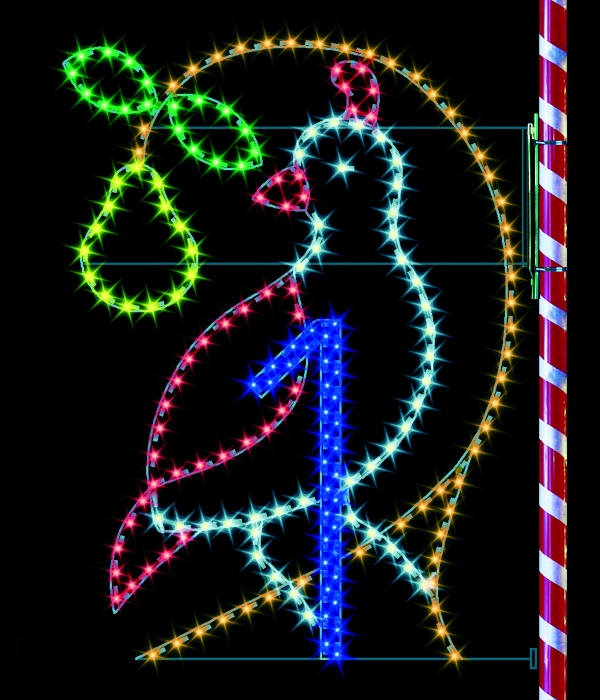  Holiday  Light Pole Decorations  Christmas  Made  in the USA 